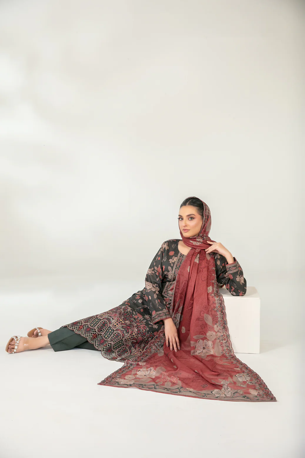 Ranum 3pcs Un-Stitched Emb Printed Lawn [D-3760] - Image 3