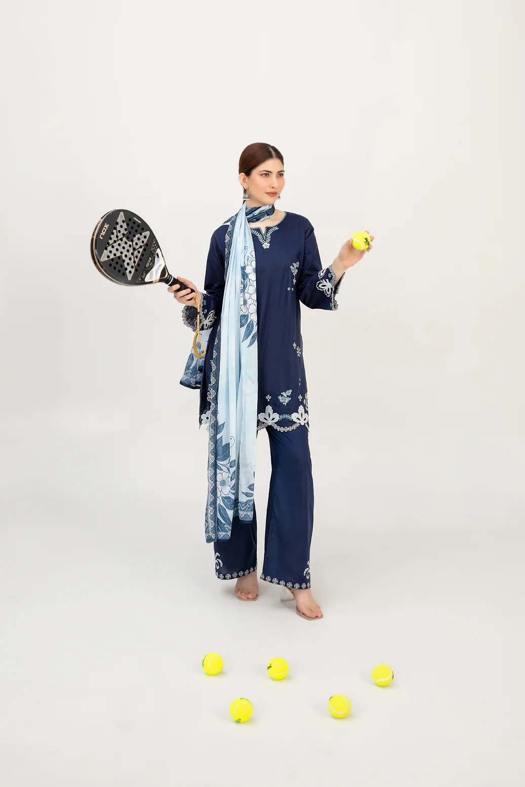 Modern Saheli 3pcs Stitched Emb Lawn [D-3782] - Image 4