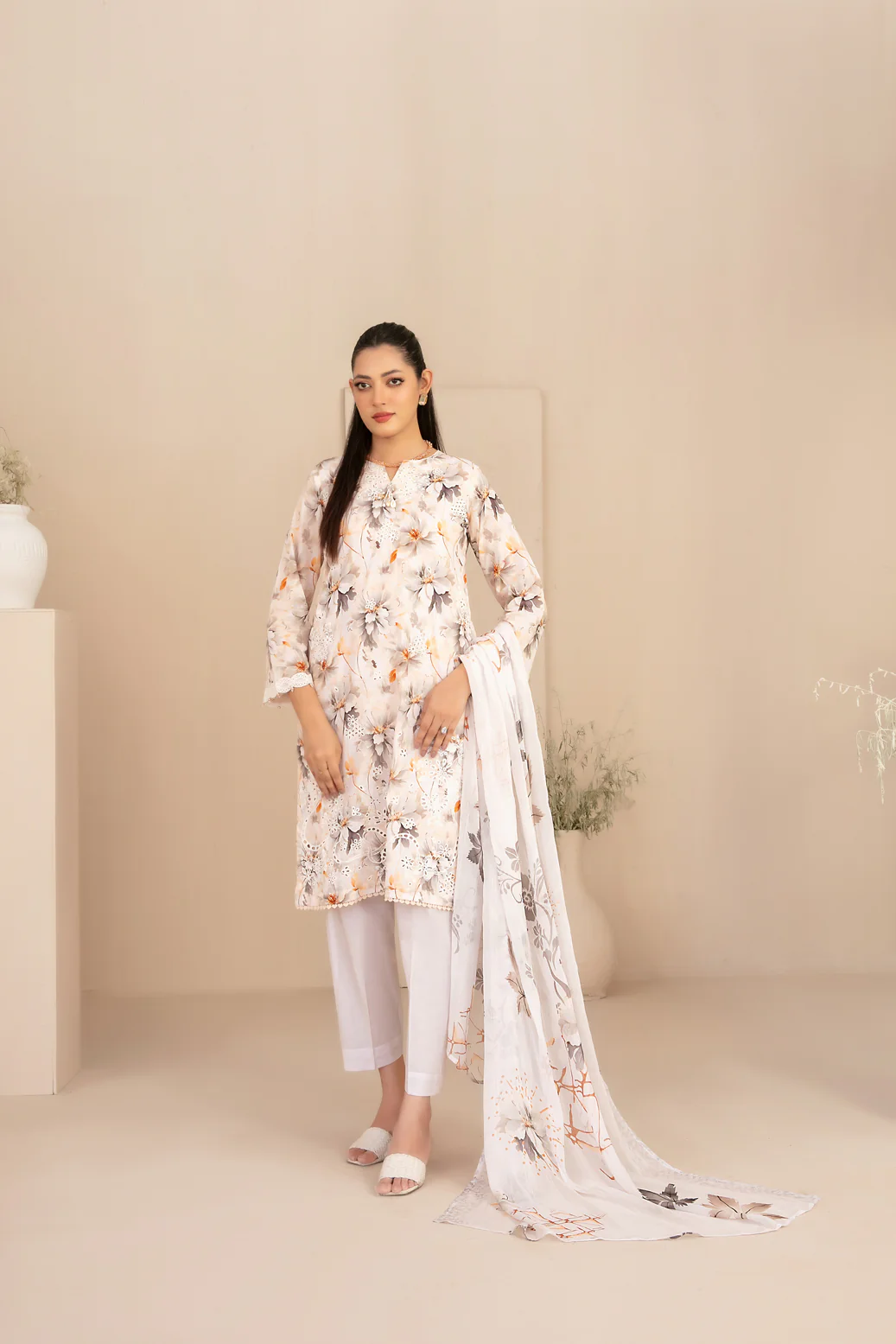 Sheen Vol-1 Stitched Emb Printed Lawn [D-3787]