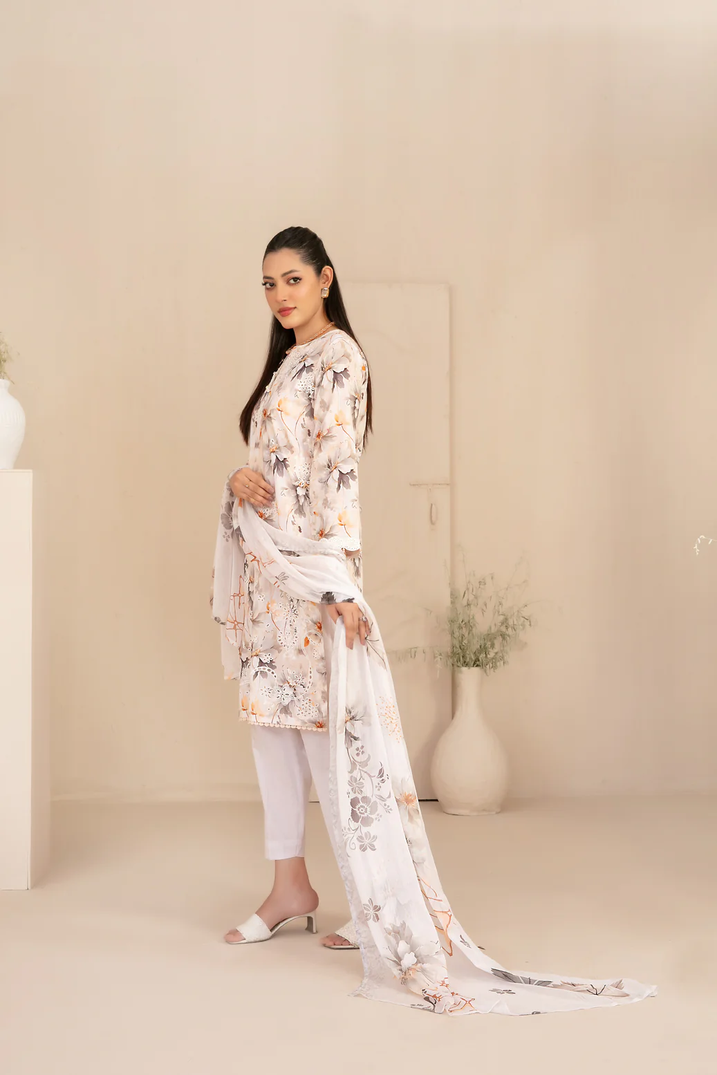 Sheen Vol-1 Stitched Emb Printed Lawn [D-3787] - Image 2