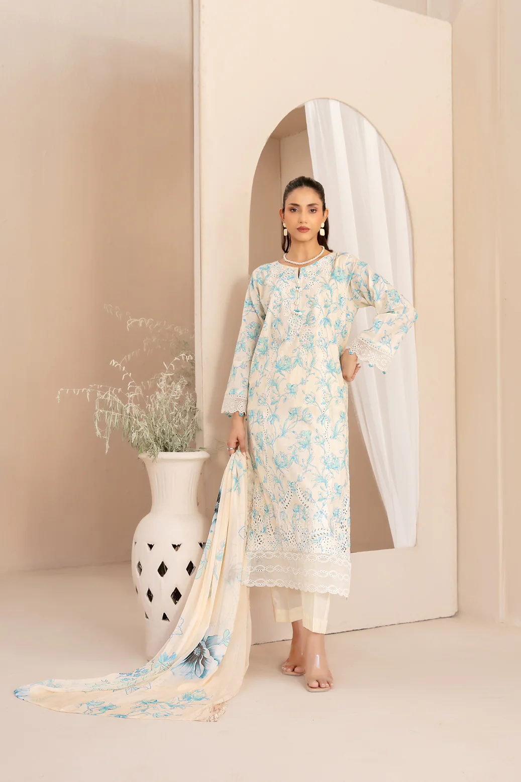 Sheen Vol-1 Stitched Emb Printed Lawn [D-3790]