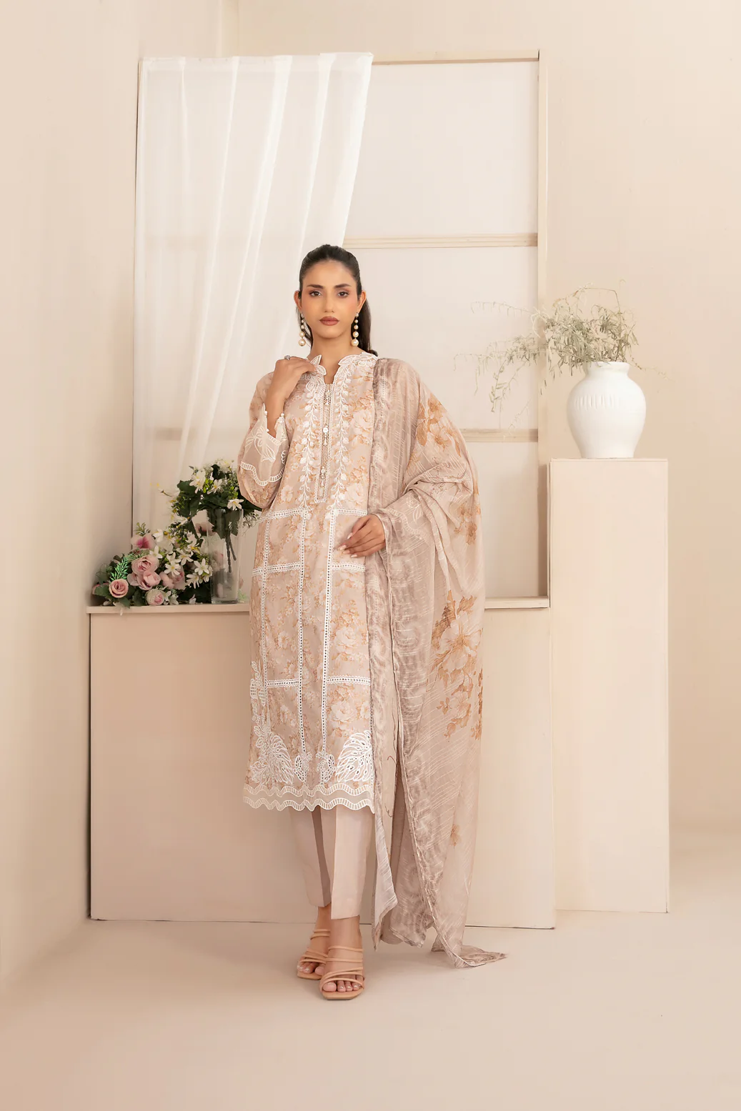 Sheen Vol-2 Stitched Emb Printed Lawn [D-3791]