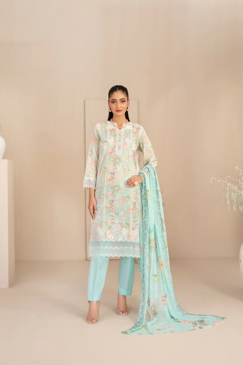 Sheen Vol-1 Stitched Emb Printed Lawn [D-3794]