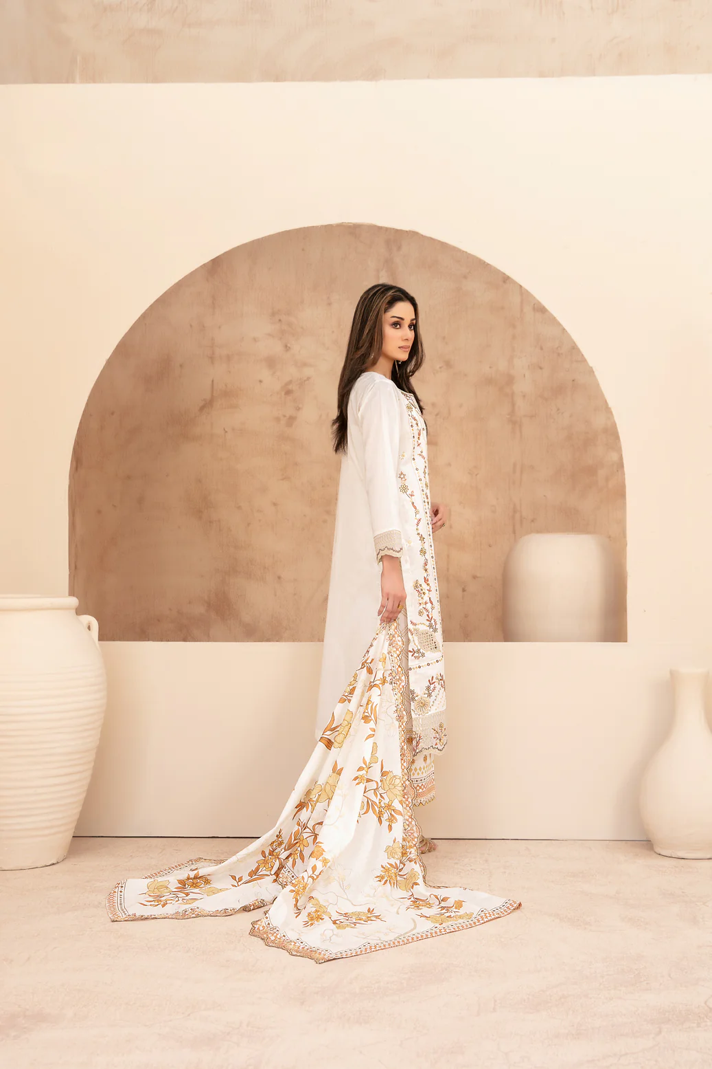 Mahabbah Vol-1 Stitched Emb Lawn [D-3797] - Image 2