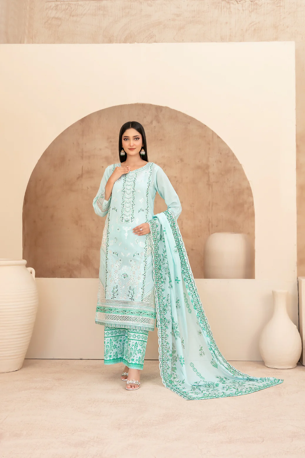 Mahabbah Vol-2 Stitched Emb Lawn [D-3802]