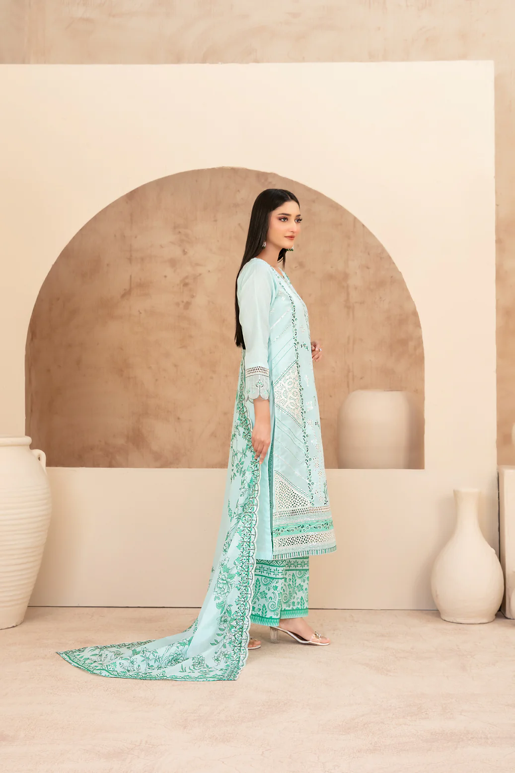Mahabbah Vol-2 Stitched Emb Lawn [D-3802] - Image 2