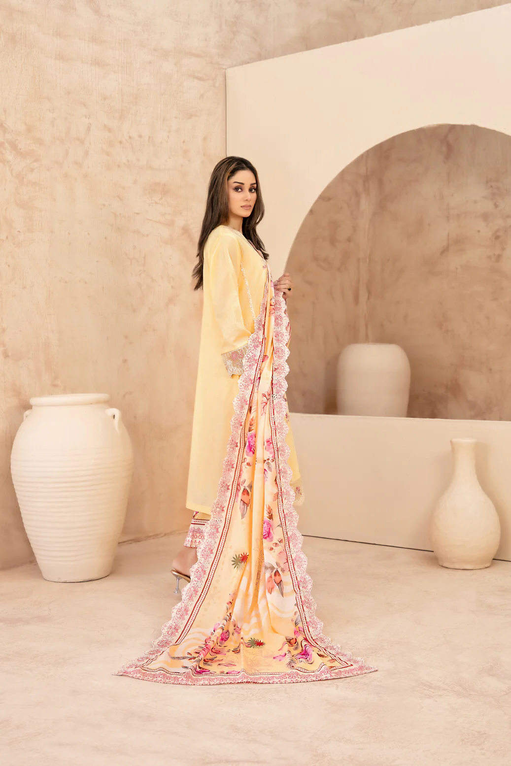 Mahabbah Vol-1 Stitched Emb Lawn [D-3803] - Image 2