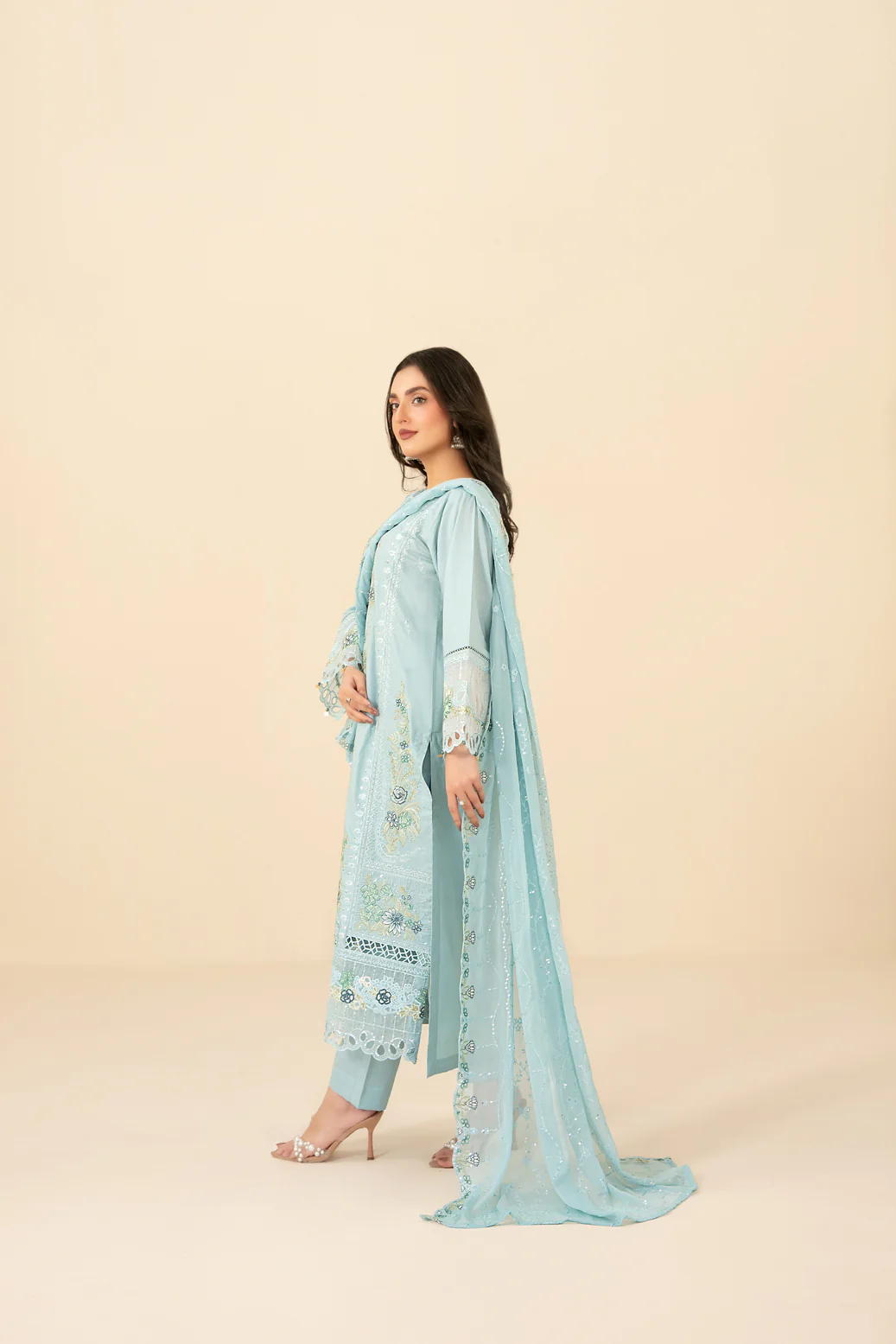 Faya 3pcs Stitched Emb Lawn [D-3809] - Image 2