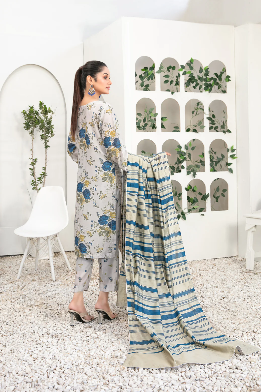 Analina 3pcs Stitched Emb Printed Lawn [D-3843] - Image 2