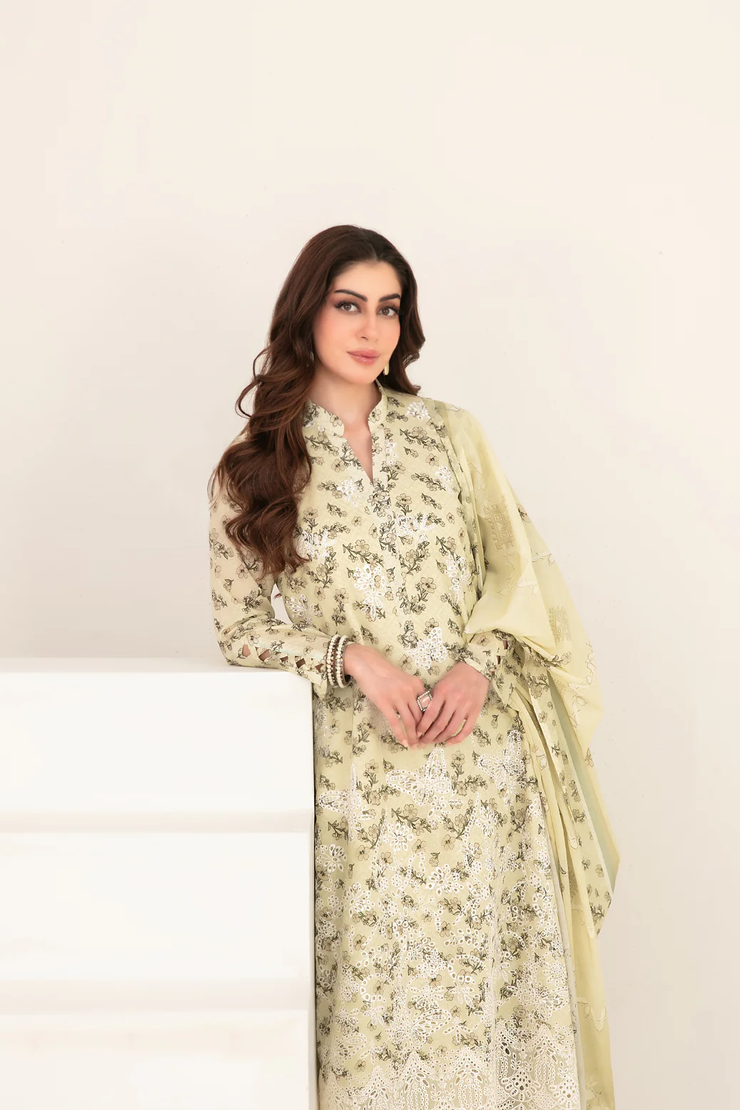 Meem 3pcs Un-Stitched Emb Printed Lawn [D-3861] - Image 3