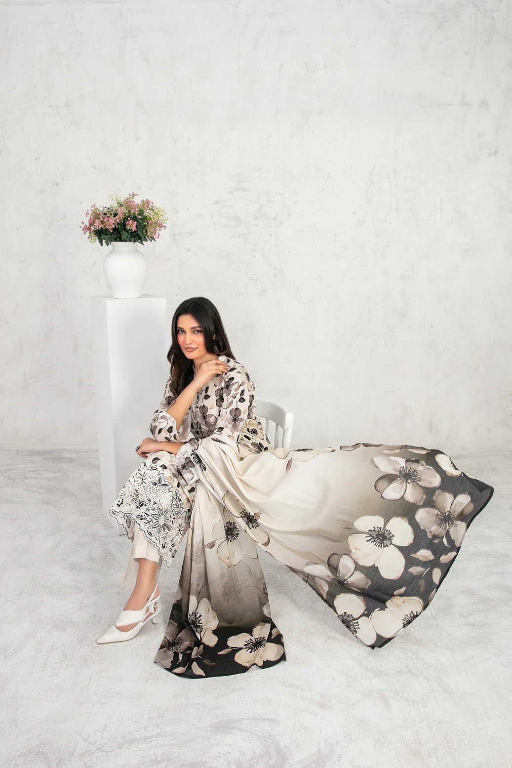 Ramla 3pcs Un-Stitched Emb Printed Lawn [D-3927] - Image 3