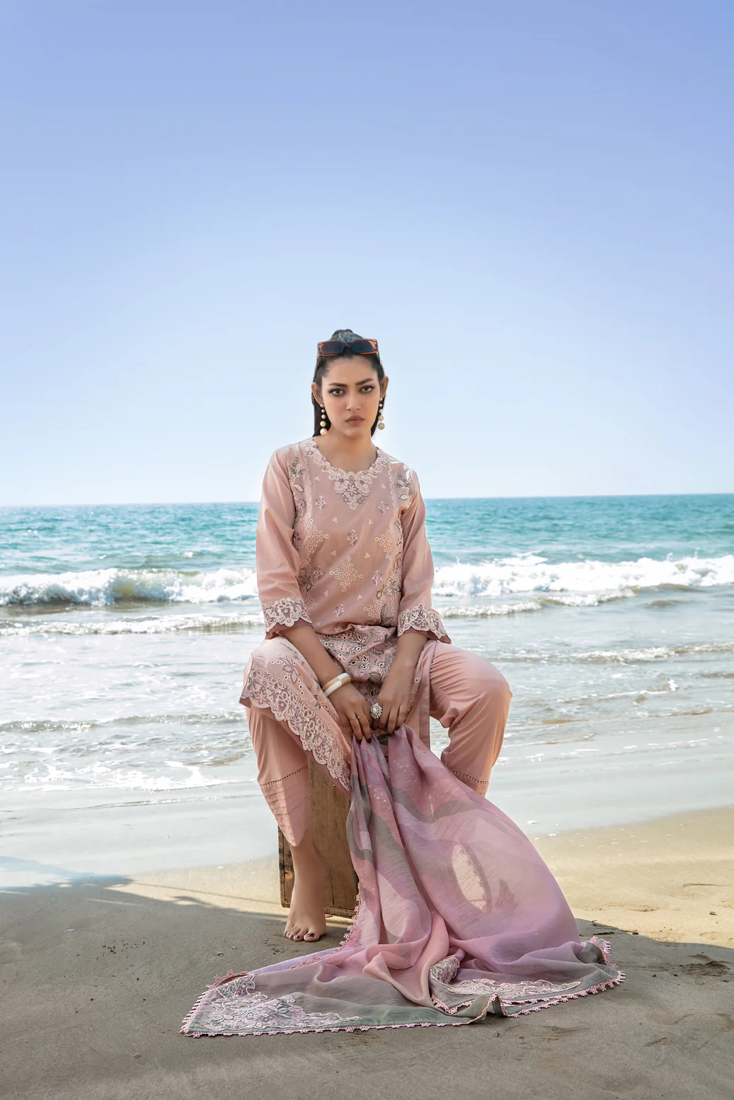 Mannam 3pcs Stitched Emb Lawn [D-4052] - Image 3