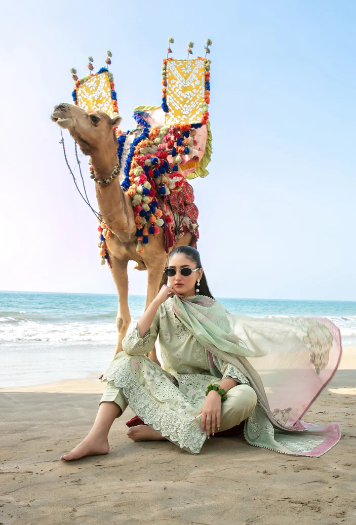 Mannam 3pcs Stitched Emb Lawn [D-4054] - Image 3