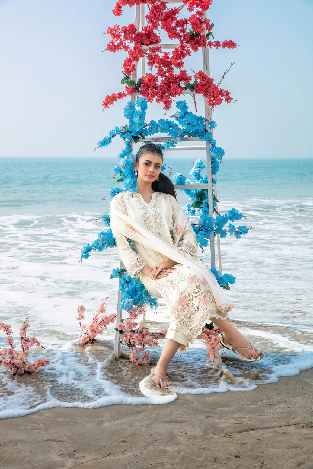 Mannam 3pcs Stitched Emb Lawn [D-4056] - Image 3