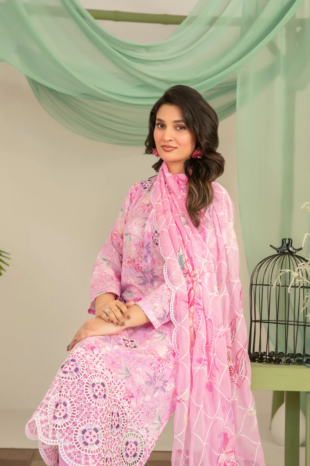 Sionya 3pcs Un-Stitched Emb Printed Lawn [D-4079] - Image 3