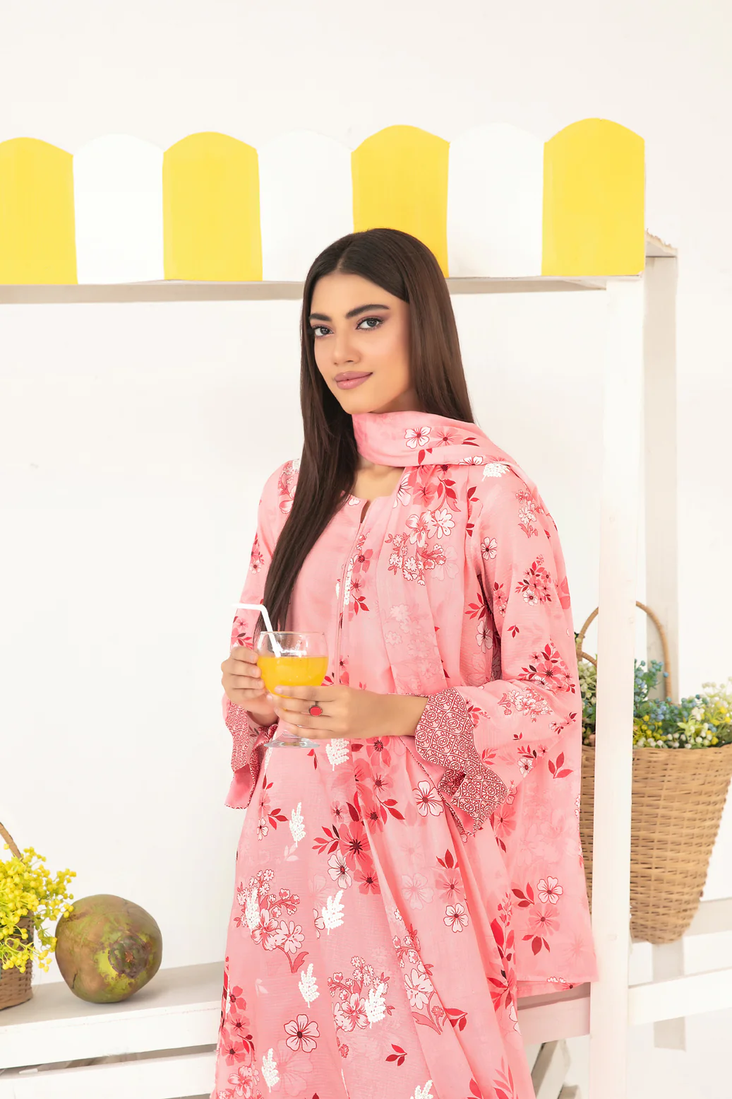Ilfa 3pcs Un-Stitched Emb Printed Lawn [D-4096] - Image 3