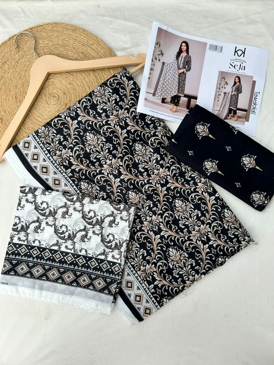 Sefa 3pcs Un-Stitched Printed Lawn [D-4138] - Image 2