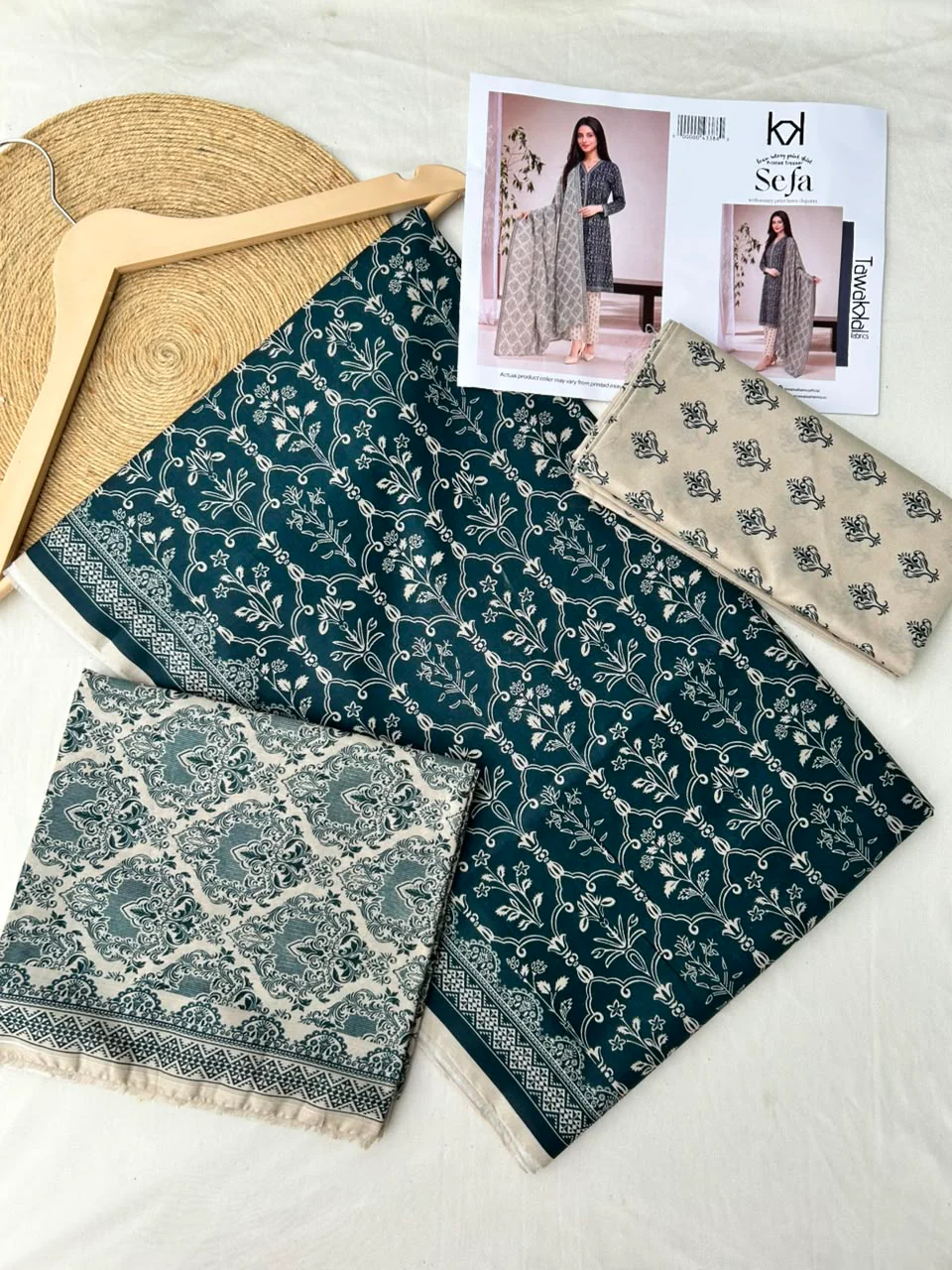 Sefa 3pcs Un-Stitched Printed Lawn [D-4145] - Image 2
