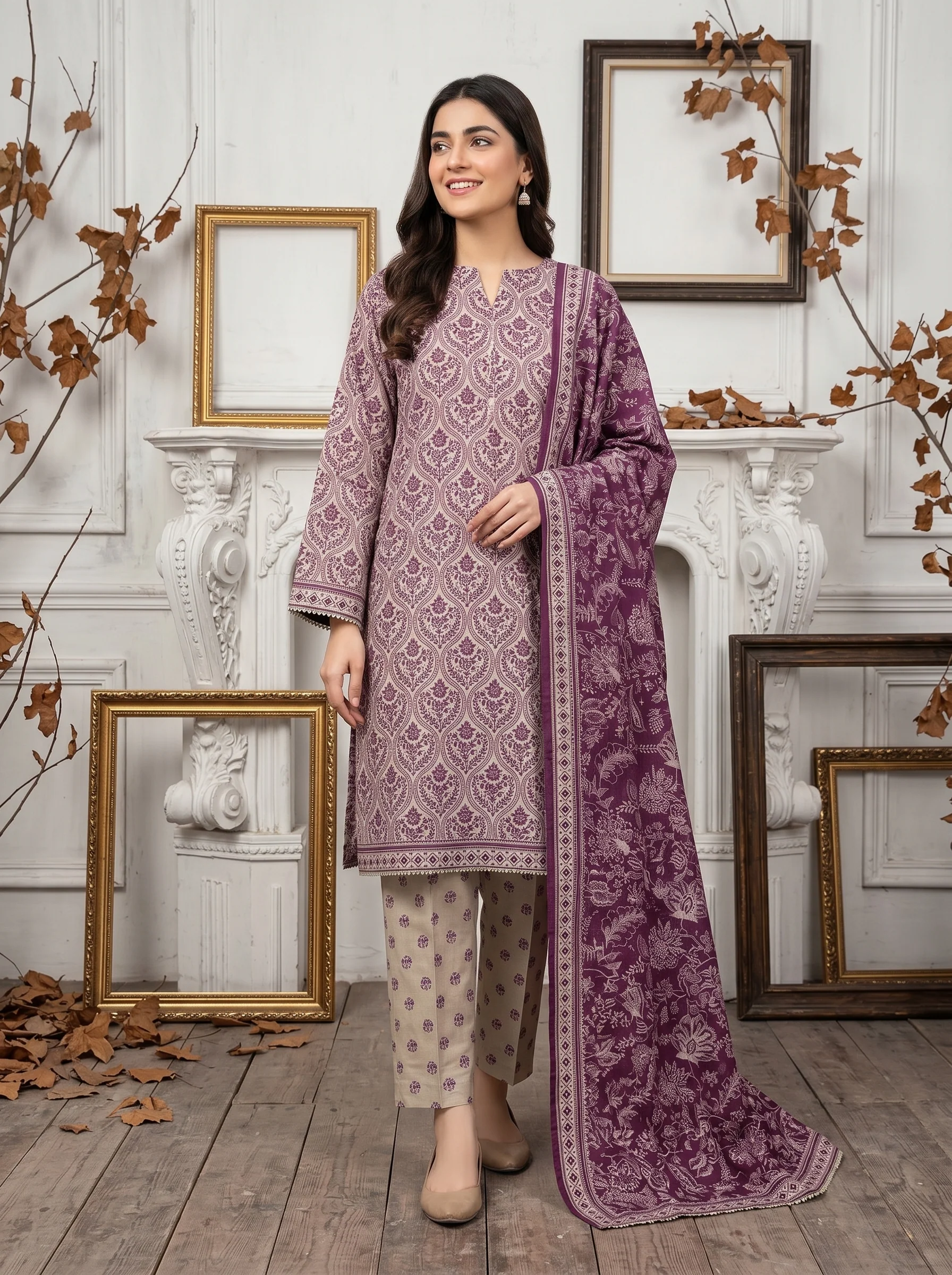 Mishaal Vol-2 Stitched Printed Lawn [D-4151]