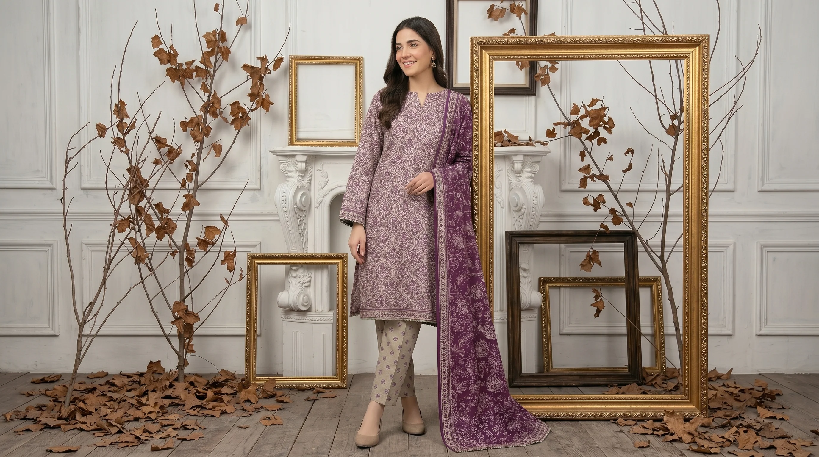 Mishaal Vol-2 Stitched Printed Lawn [D-4151] - Image 3