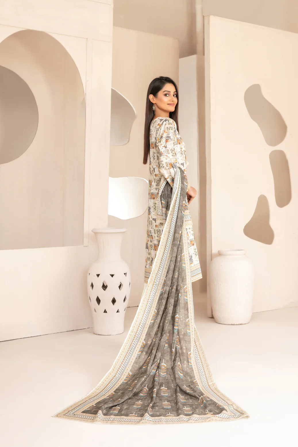 Halia 3pcs Stitched Digital Printed Lawn [D-4156] - Image 2
