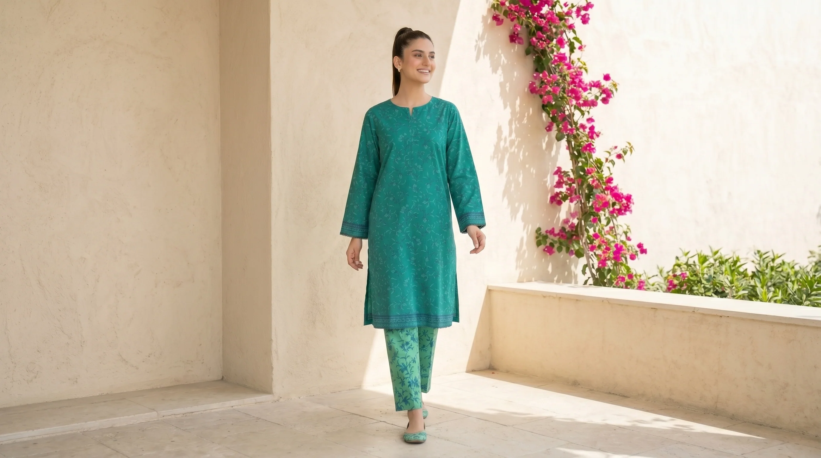 Florence 2pcs Stitched Printed Cotton [D-4196] - Image 3