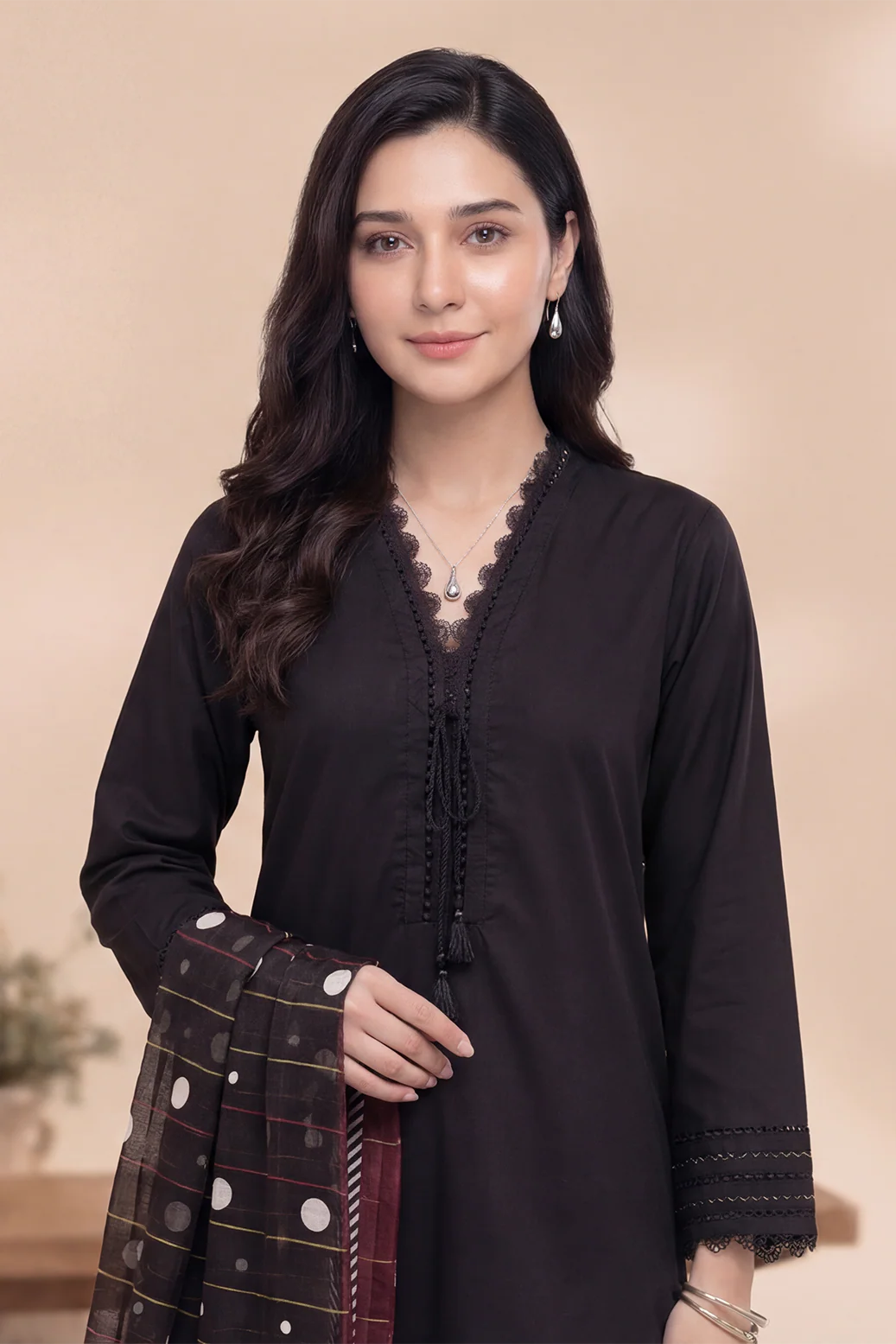 Guldaan 3pcs Stitched Solid Cotton [D-4206] - Image 3