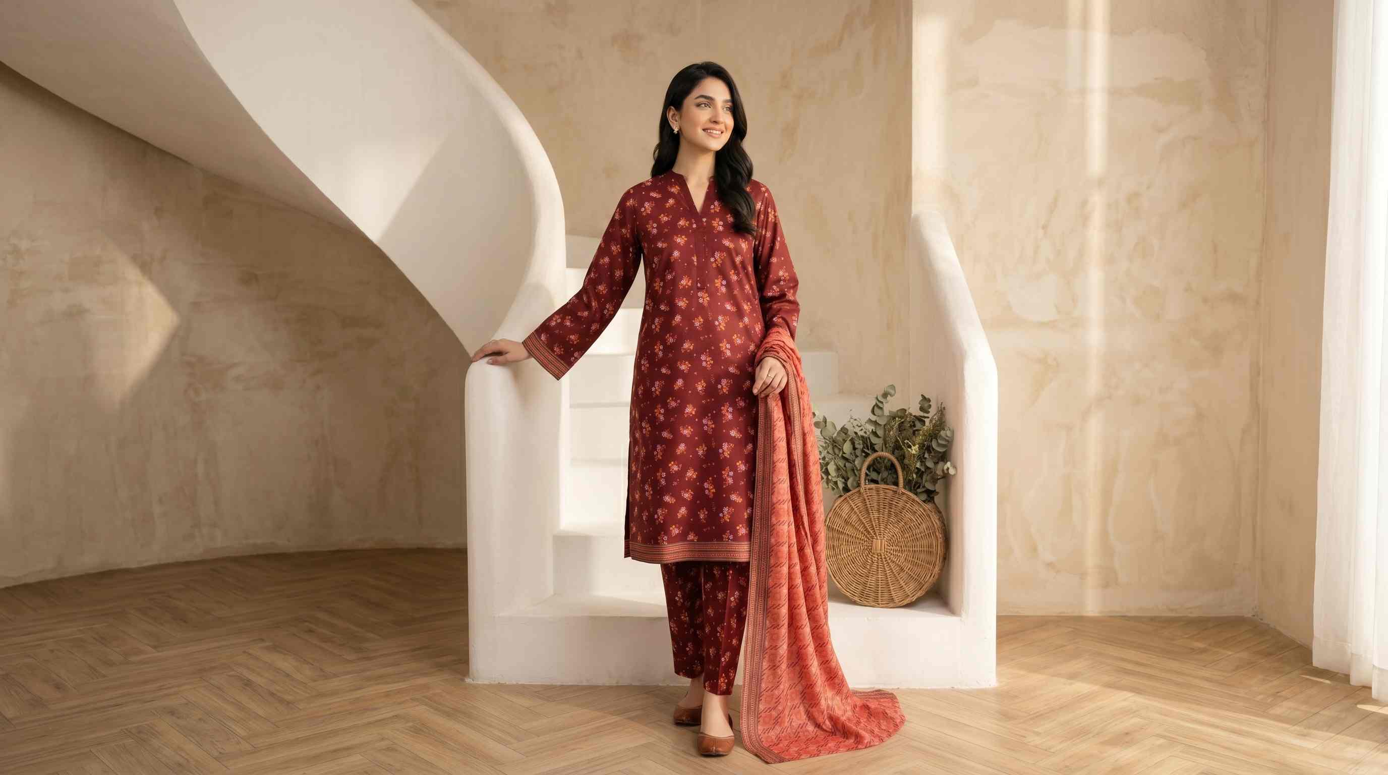 Areeman Vol-1 Stitched Printed Lawn [D-4477] - Image 3