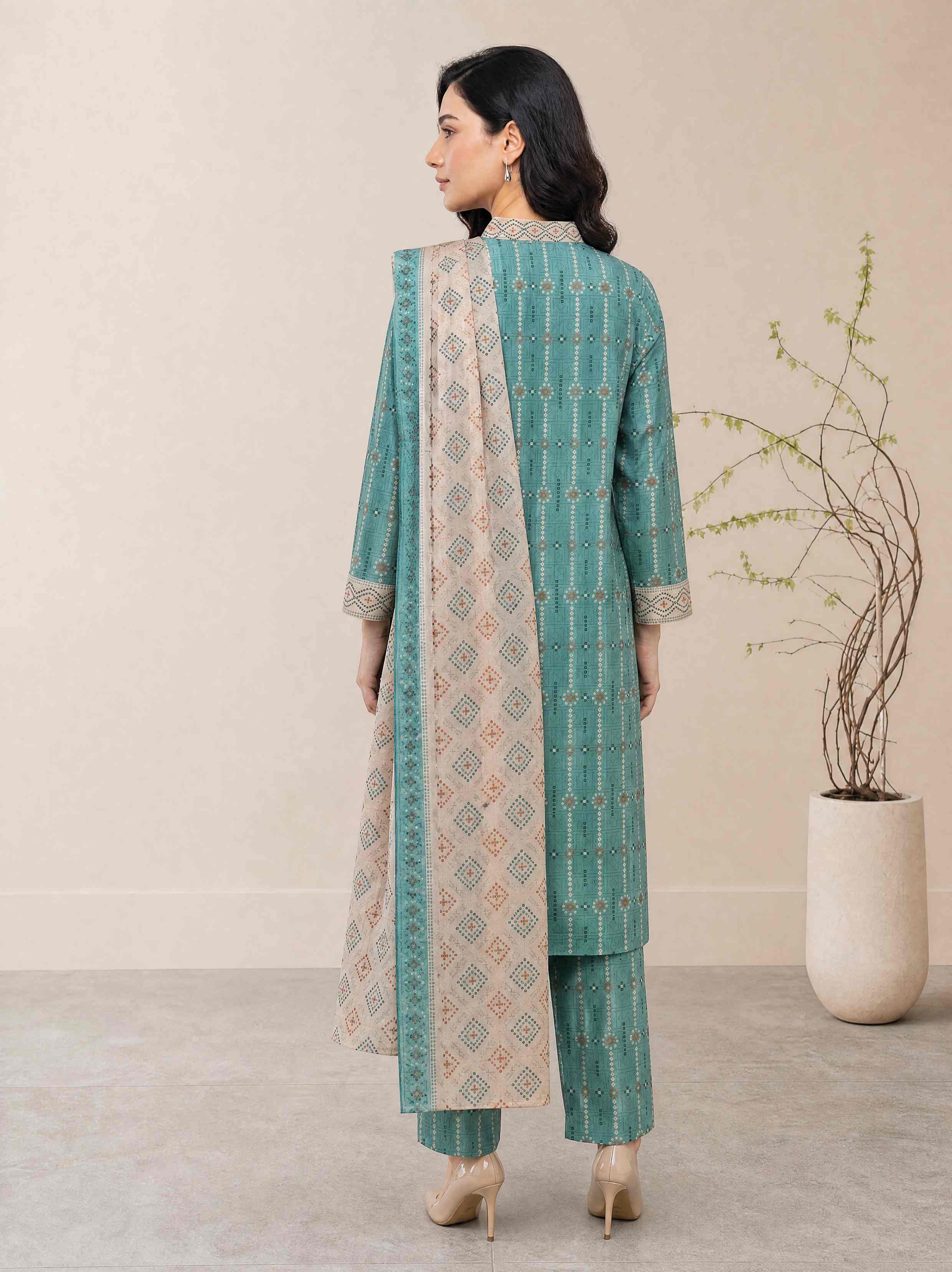 Melis 3pcs Un-Stitched Printed Lawn [D-4571] - Image 3