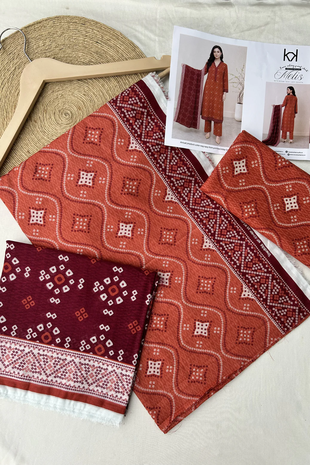 Melis 3pcs Un-Stitched Printed Lawn [D-4572] - Image 2