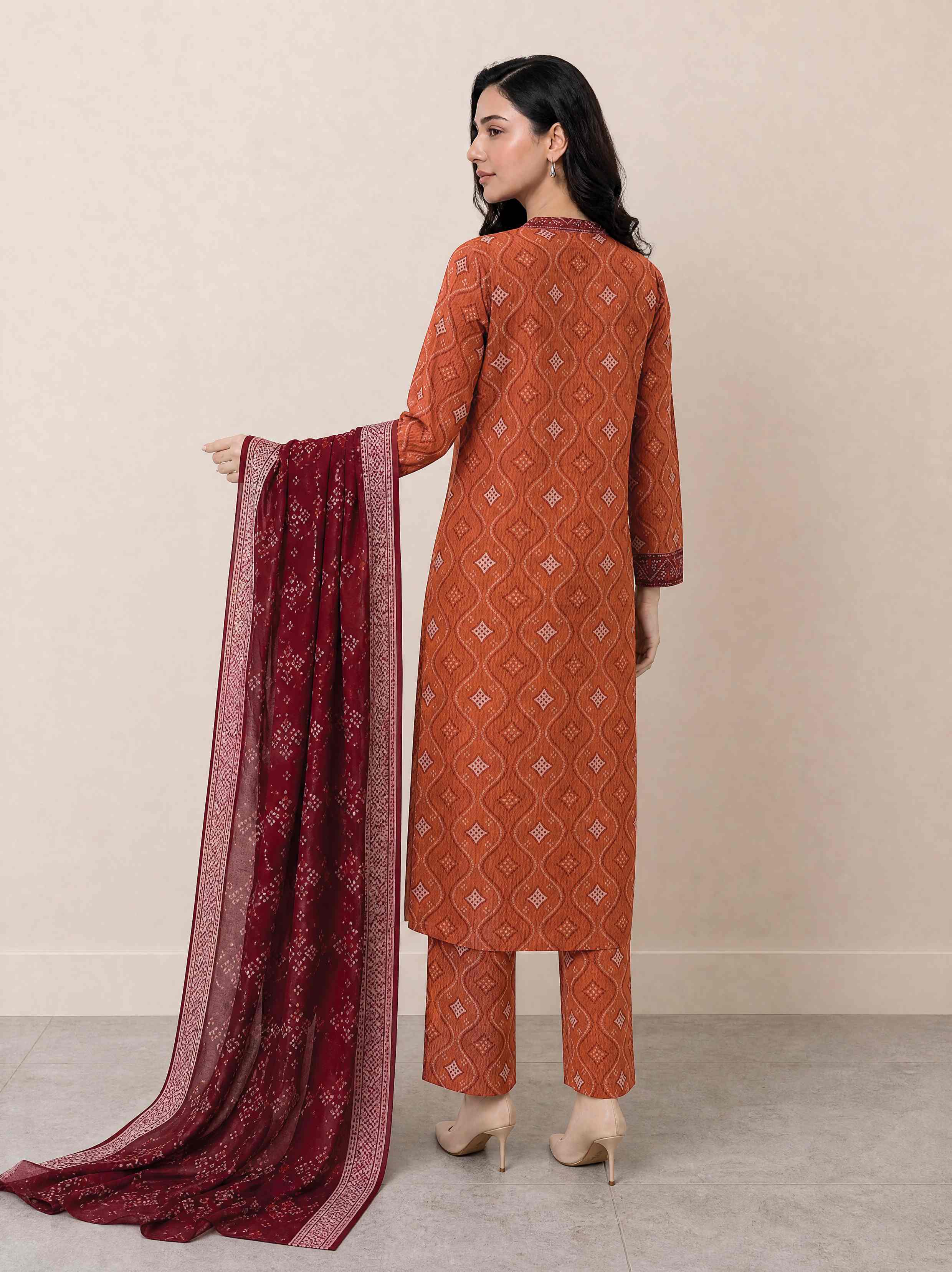 Melis 3pcs Un-Stitched Printed Lawn [D-4572] - Image 3