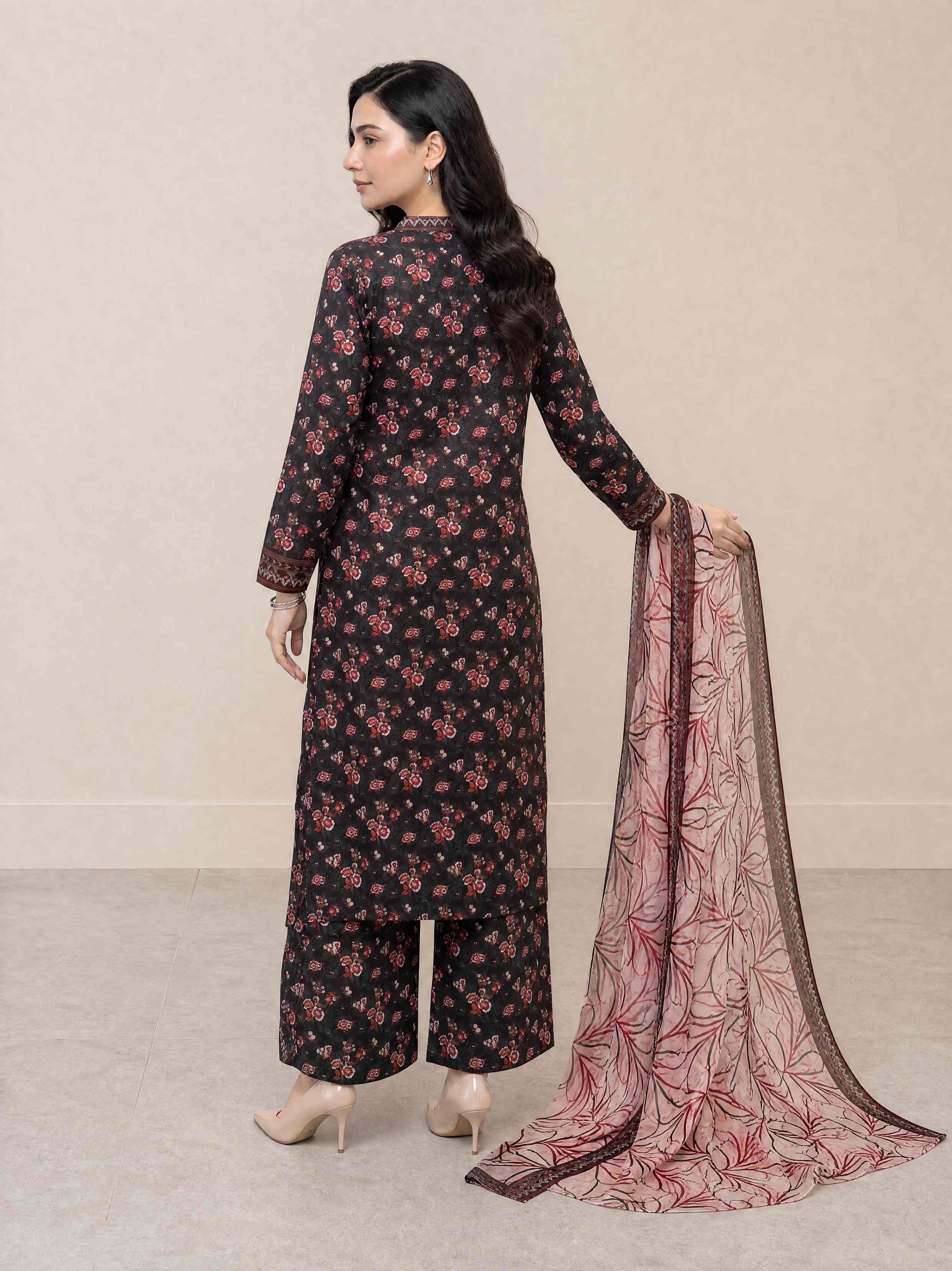 Melis 3pcs Un-Stitched Printed Lawn [D-4575] - Image 3