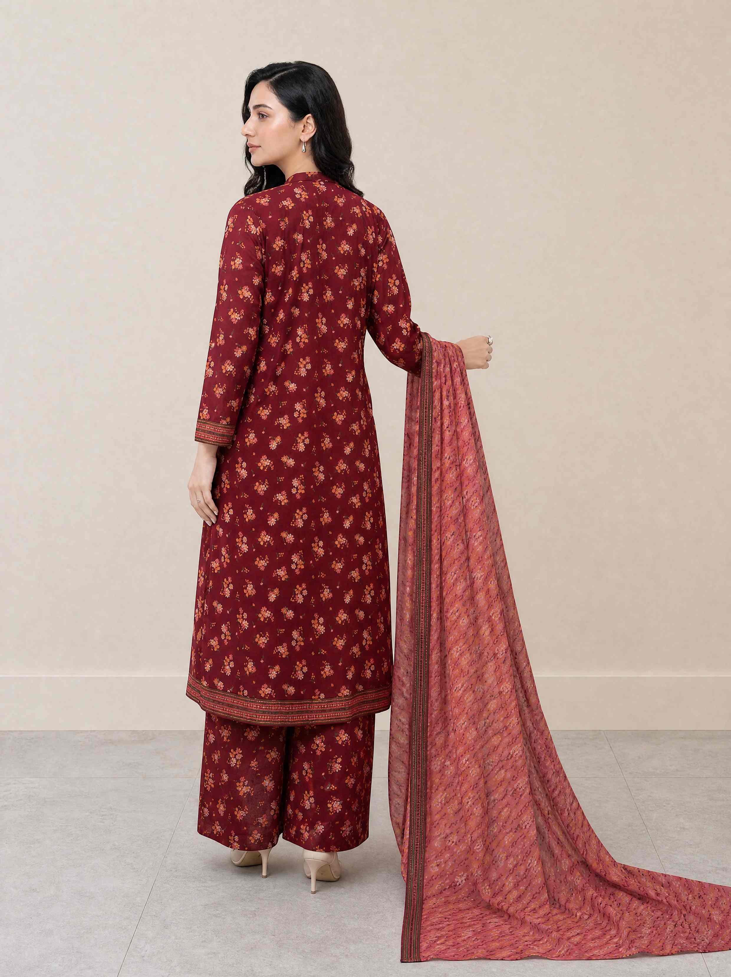 Melis 3pcs Un-Stitched Printed Lawn [D-4578] - Image 3