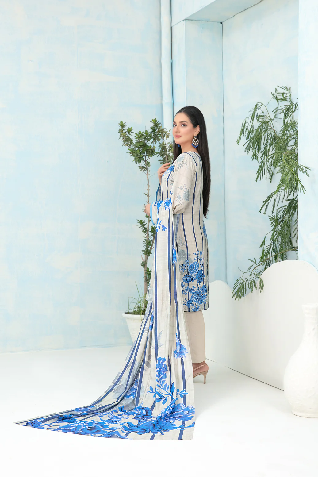 NESE 3pcs Stitched Printed Staple [D-5041] - Image 2
