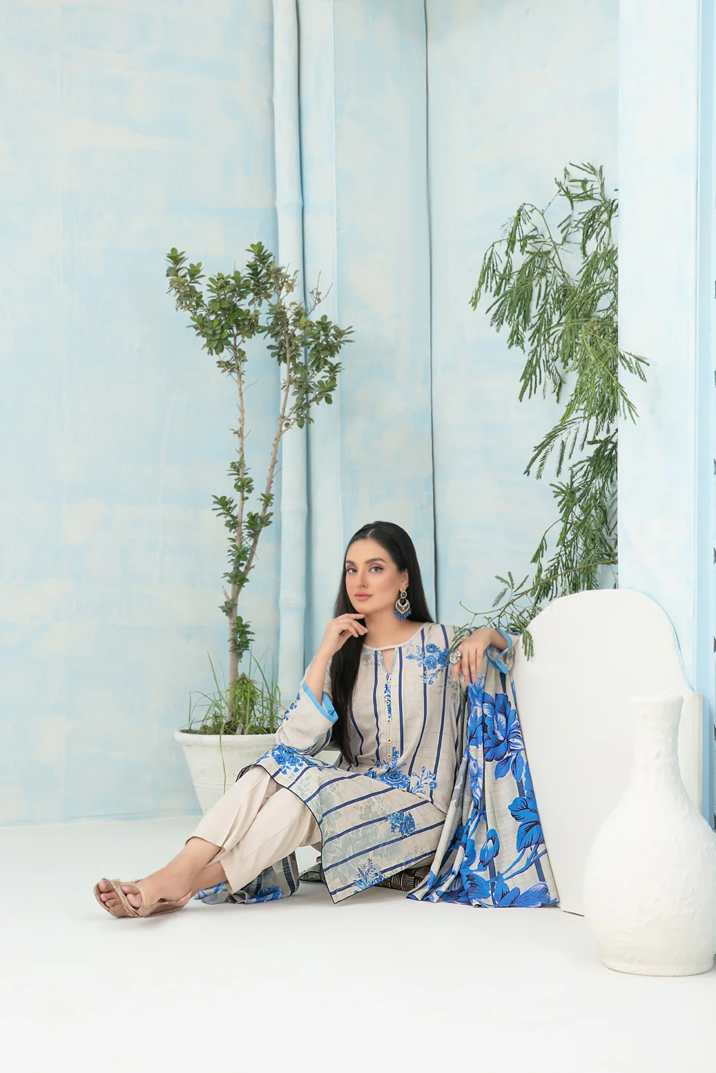 NESE 3pcs Stitched Printed Staple [D-5041] - Image 3