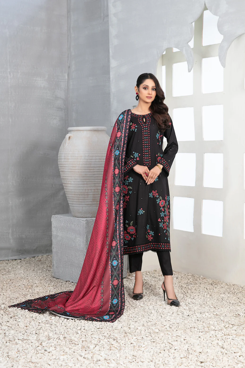 Muhsina 3pcs Stitched Emb Staple [D-5489]