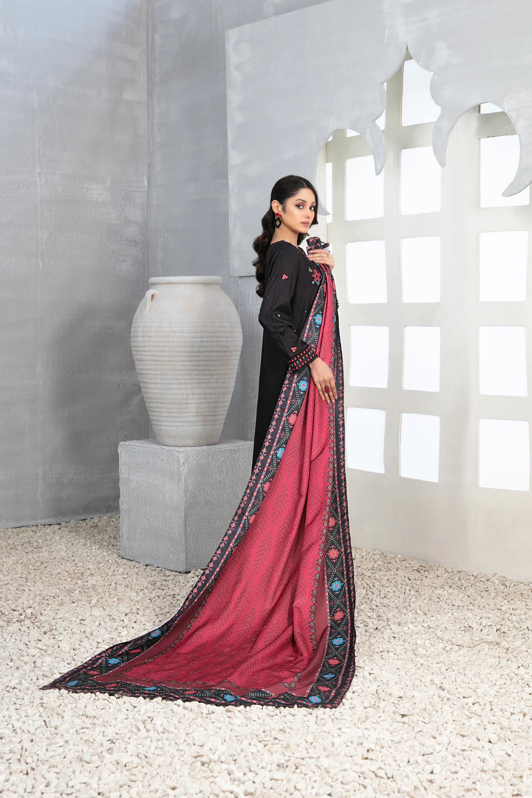 Muhsina 3pcs Stitched Emb Staple [D-5489] - Image 2
