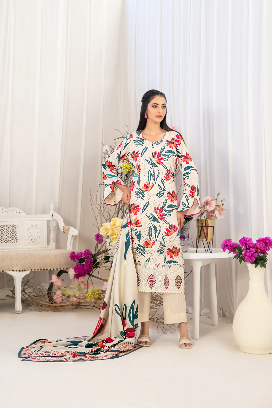 Lakecia 3pcs Un-Stitched Emb Viscose [D-5615]