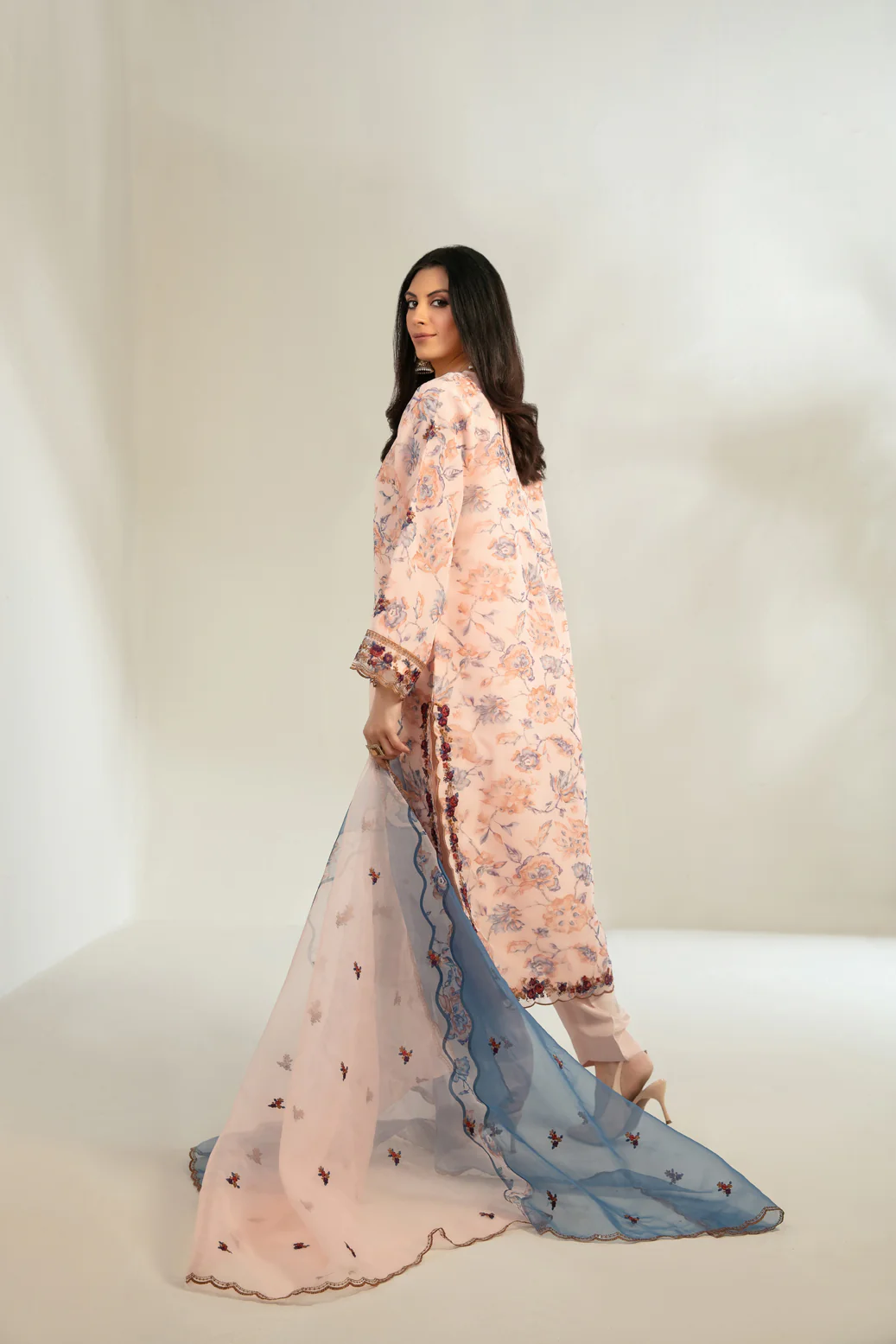 Niamh 3pcs Stitched Emb Printed Organza [D-5657] - Image 2