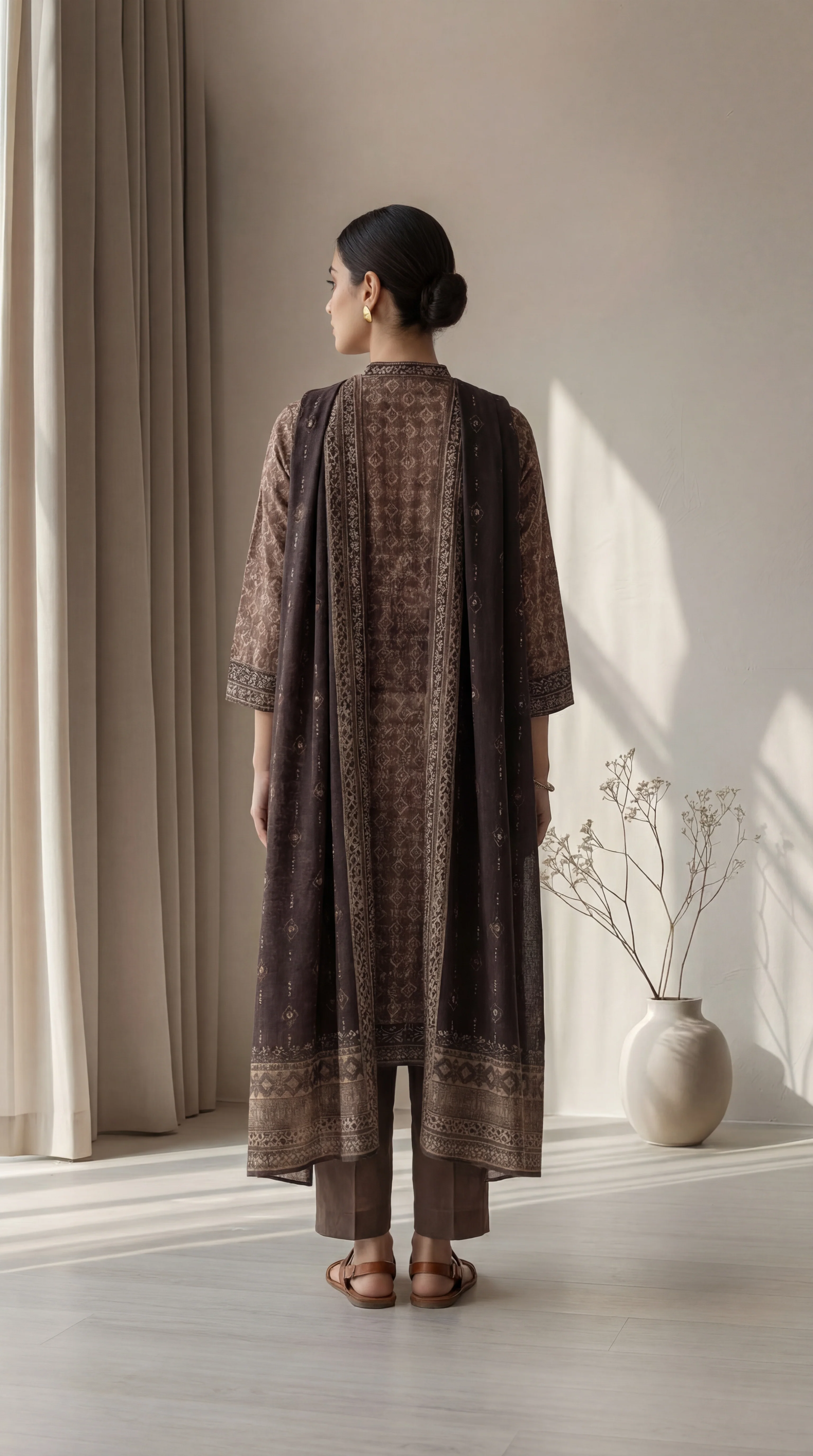 Zavia 3pcs Stitched Printed Khaddar [D-5711] - Image 3