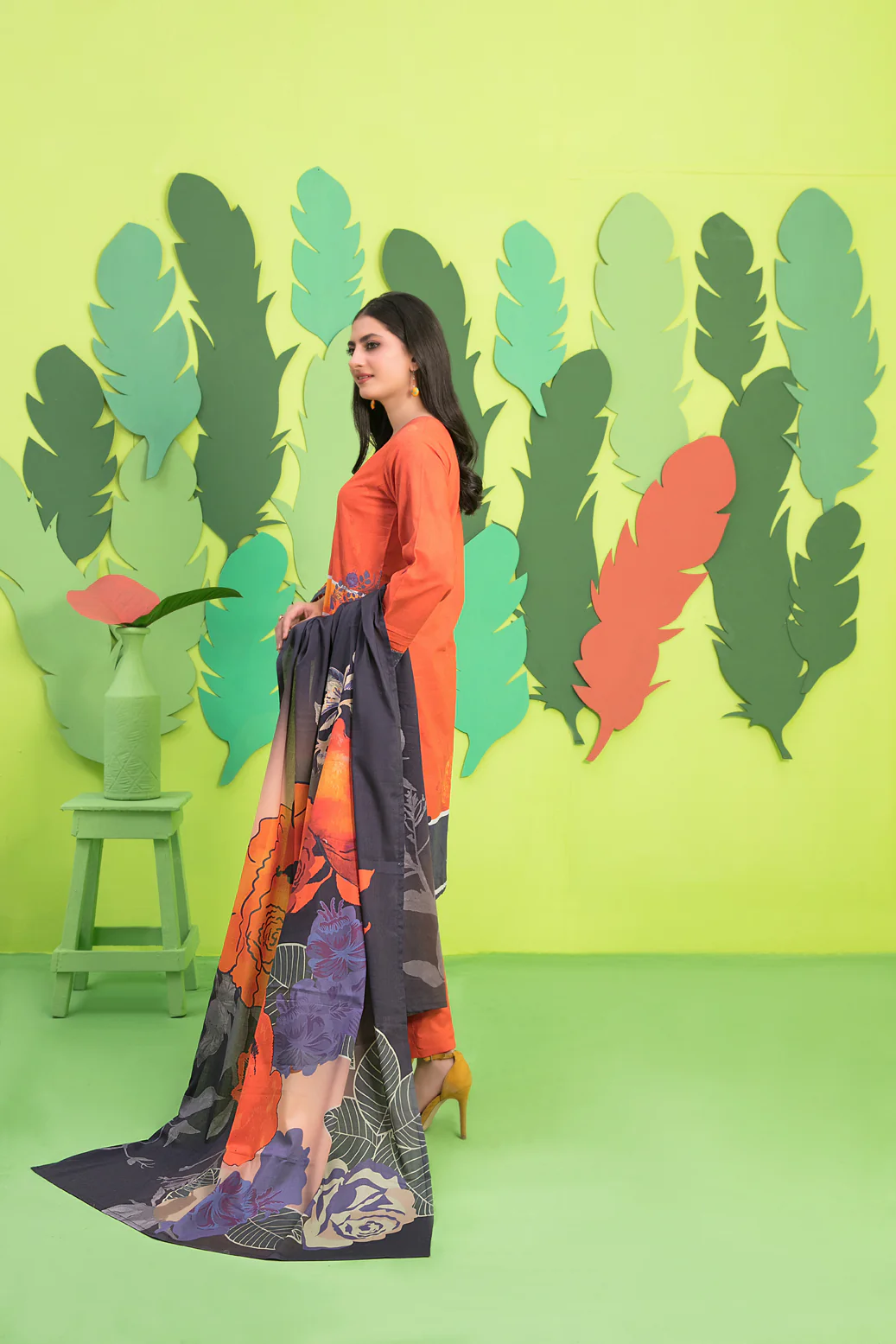 SAYFA 3Pcs Stitched Printed Lawn [D-7179] - Image 3