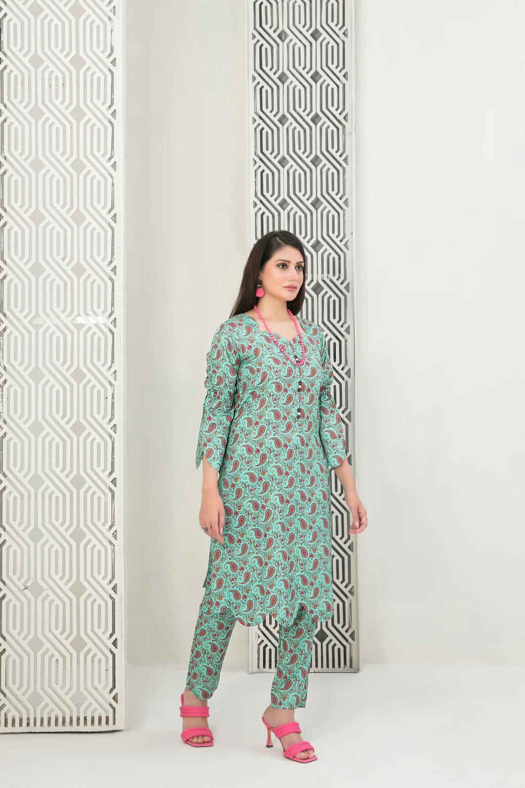 Meltem 2pcs Stitched Printed Staple [D-8313]