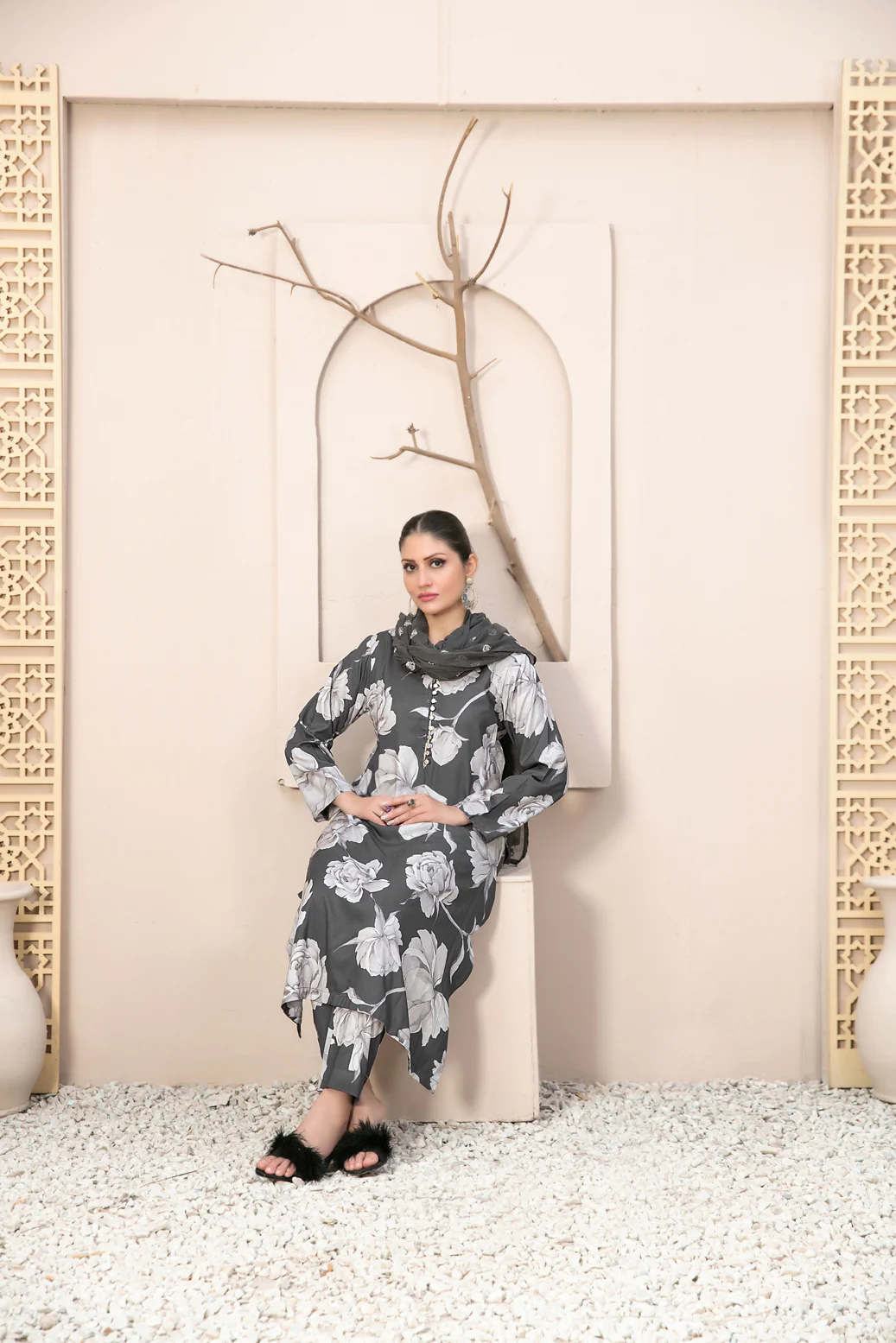Lida Vol-2 2pcs Stitched Digital Staple [D-9902] - Image 3