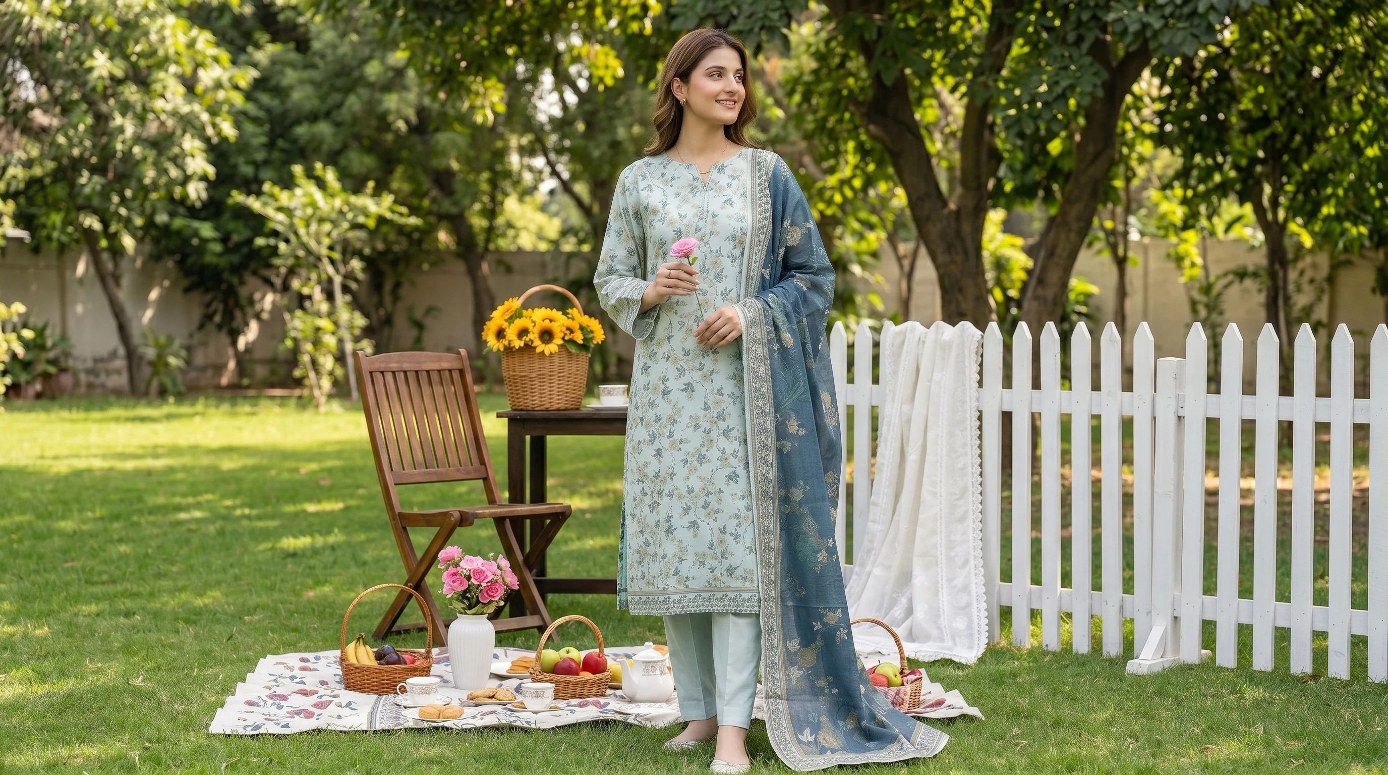 Mirage Stitched Digital Printed Lawn [D-4168] - Image 3