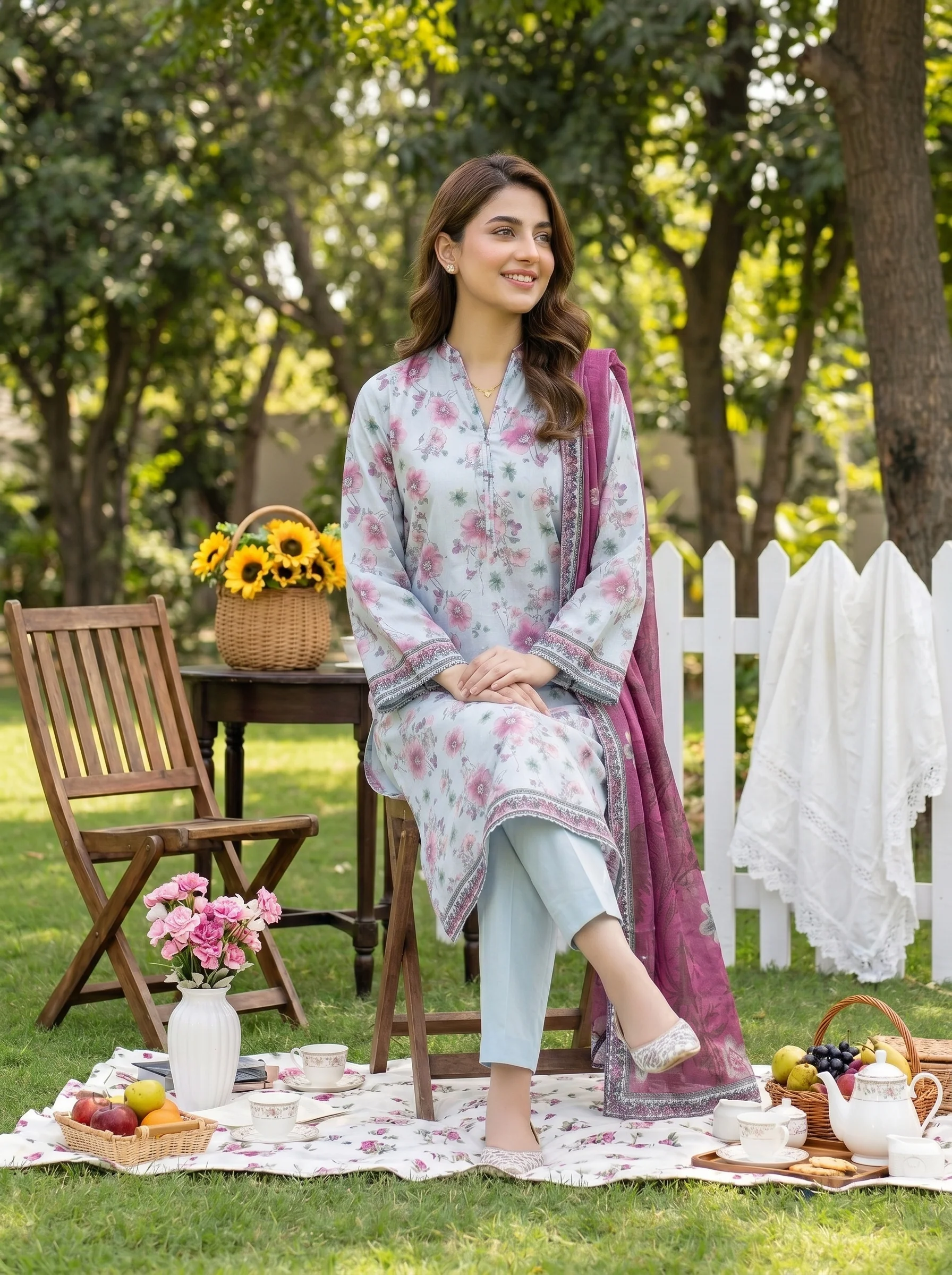 Mirage Stitched Digital Printed Lawn [D-4175] - Image 2