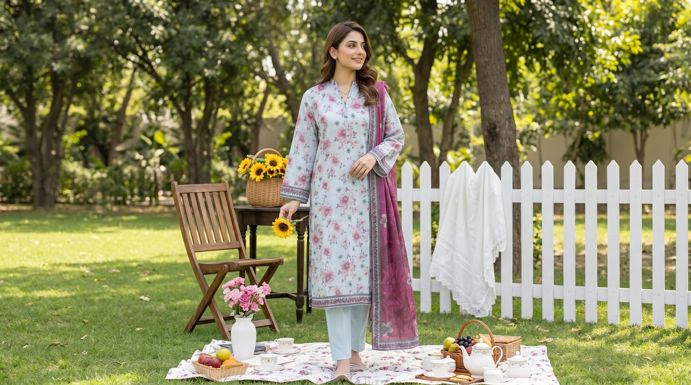 Mirage Stitched Digital Printed Lawn [D-4175] - Image 3